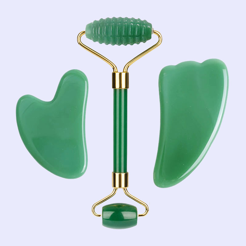 Jade Roller Stone - Rolo Massageador Facial de Jade Aventurina