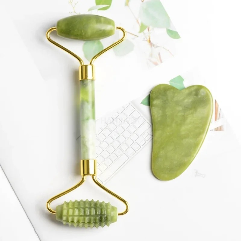 Conjunto de rolo de massagem d - Jade Roller Stone avaliação e preço