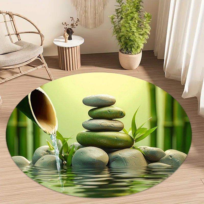 Tapete Redondo Zen de Bambu co - Spa Wellness Hotel avaliação e preço