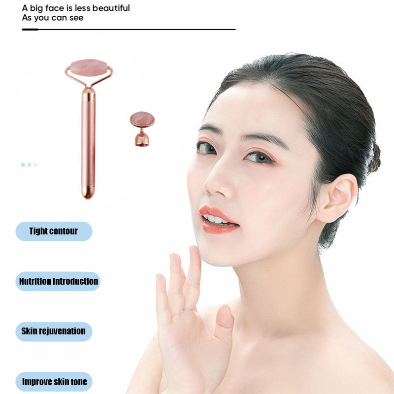 Rolo de quartzo rosa massagead - Jade Roller Stone avaliação e preço