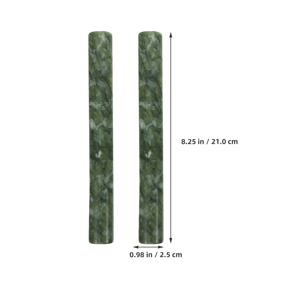 2 Peças Rolo de Massa de Pedra - Jade Roller Stone avaliação e preço