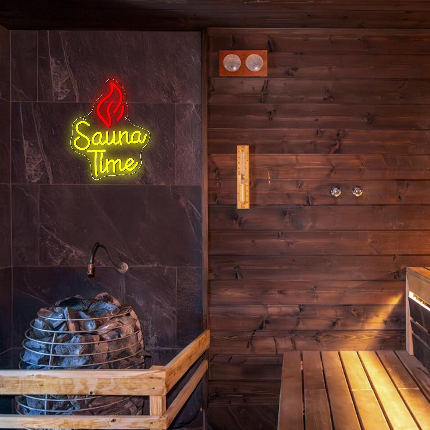 Letreiro Neon Sauna Time com L - Home Spa Wellness avaliação e preço