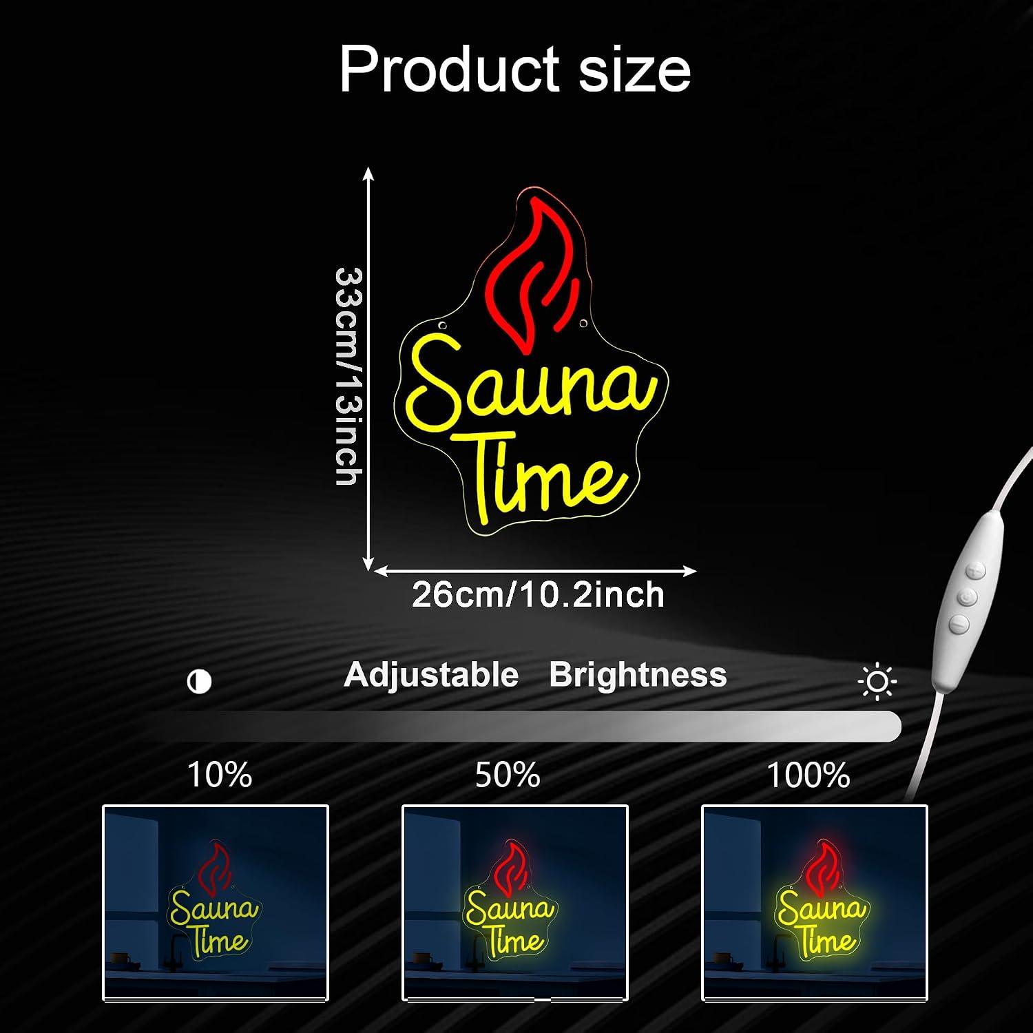 Letreiro Neon Sauna Time com L - Home Spa Wellness avaliação e preço