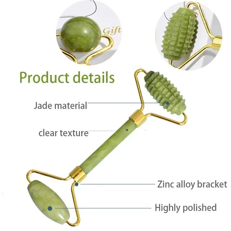 Rolo de Jade Natural para o Ro - Jade Roller Stone avaliação e preço