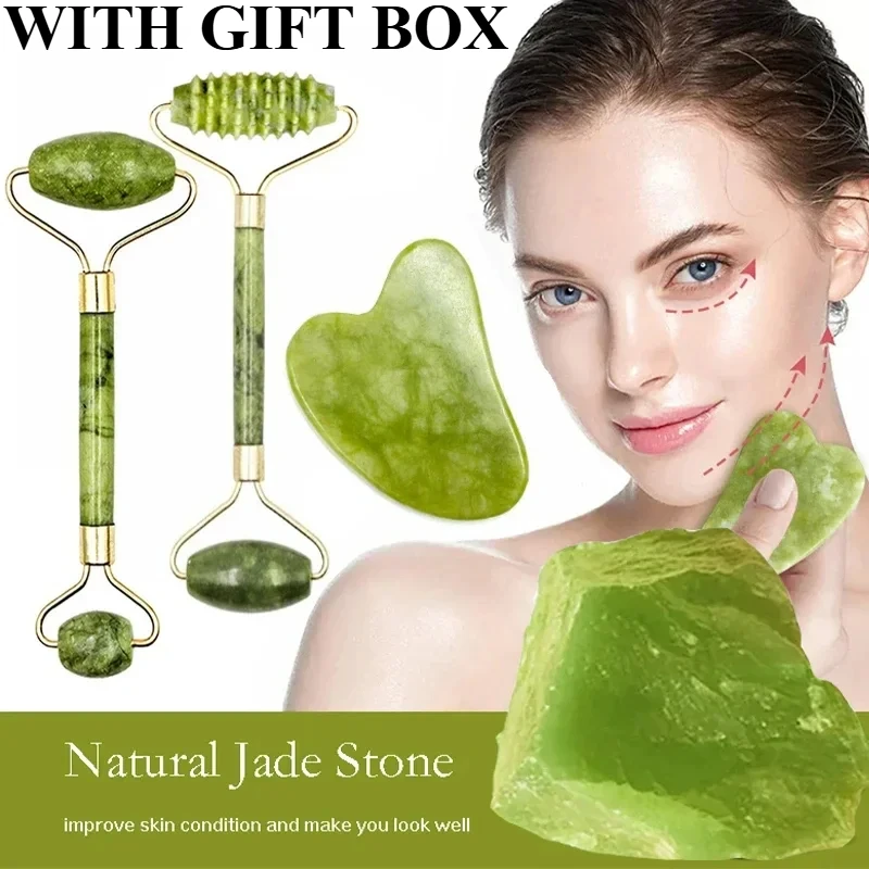 Rolo de Jade Natural para o Ro - Jade Roller Stone avaliação e preço